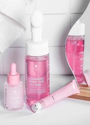 Набір 3в 1 від nani beauty пінка,сироватка. роллер під очі