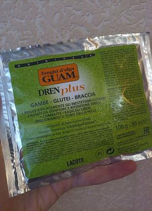 Антицелюлітна маска з морських водоростей із дренажним ефектом dren plus guam