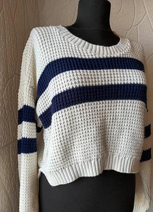 Свитер оверсайз вязанный укороченный винтаж