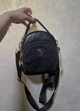 Сумка шкіра  / сумка рюкзак таслан