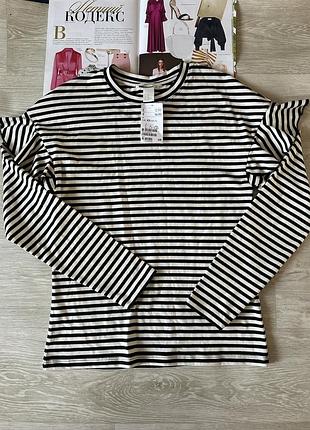 Стильный лонгслив тельняшка