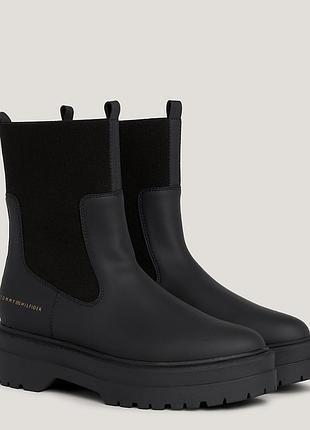 Взуття (челсі) жіноче демісезон tommy hilfigher (оригінал) 38р.(24.5см) чорний колір, одягала пару разів.