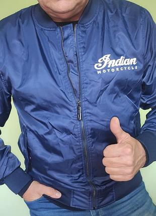 Стильна нова сток фірмова курточка бомбер.indian motor cycle.л