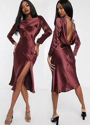 Распродажа платье asos миди с полуоткрытой спиной и драпировкой