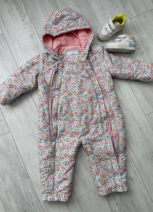 Демісезонний комбінезон з 1 до 2 років, квітковий принт