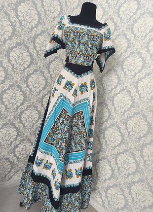 Платье винтажное хлопковое