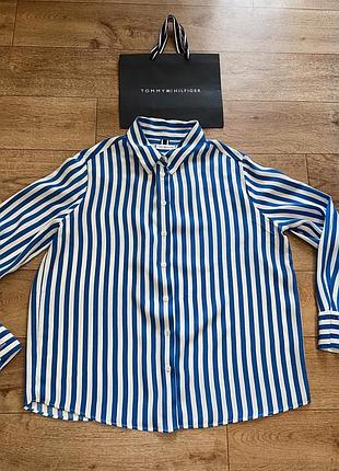 Tommy hilfiger женская полосатая оригинальная блузка,рубашка !