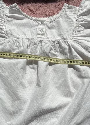Блуза белая хлопковая на девочку