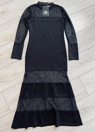 Сукня сітка міді довге вечірня нарядна сексуальна розпродаж