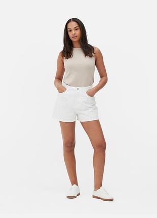 Натуральні шорти білі джинсові 42 xl primark