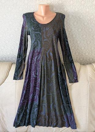 Gudrun sjödén платье макси вискоза цветочный принт бохо этно