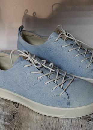 Кожаные полуботинки, кеды, сникерсы ecco soft, 40 размер