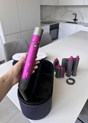 Фен стайлер для укладки волос dyson airwrap multi-styler complete hs05 long fuchsia/nickel с насадками 1300вт
