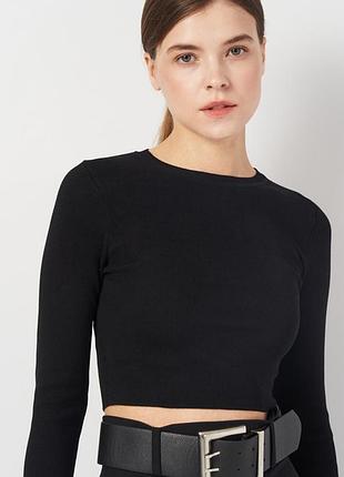 Базовий чорний лонг zara м