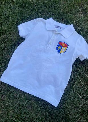 Футболка поло детская белая