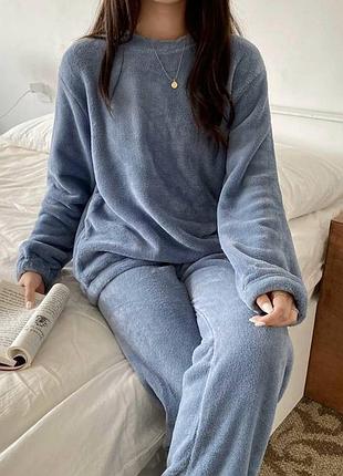 Пижама махровая в цветах