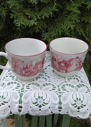 Чашки staffordshire england в паре.можно можно чай или для кофе.состояние идеал.цена за обе 750 гр