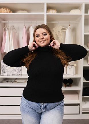 Жіночий стильний гольф з фактурної ангори | 523