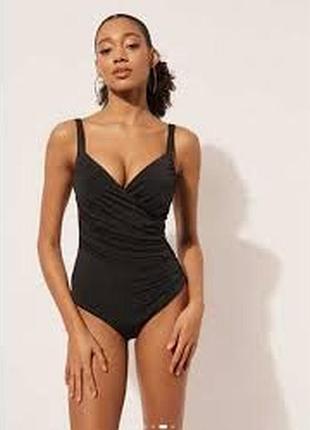 Купальник суцільний чорний з утяжкою розмір 48-50/14-16 суцільний