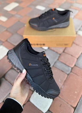 Чоловічі закриті кросівки чорні bonote осінь весна
