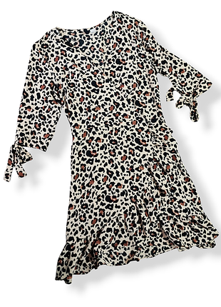 Плаття з імітацією запаху в принт лео розмір s-м