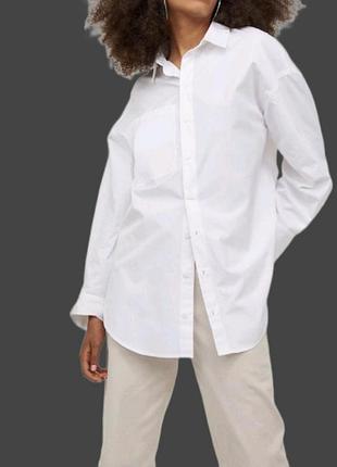 Женская рубашка bps l новая базовая классическая 35% коттон белая