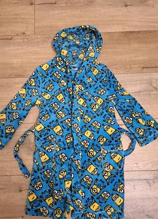 Халат флисовый мальчик на 6-7 лет рост до 122 см