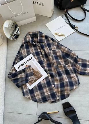 Женская фланелевая рубашка в клетку, рубашка