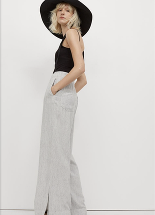 Новые льняные брюки h&amp;m на высокий рост