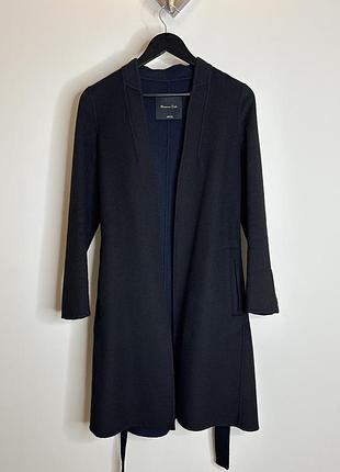 Пальто massimo dutti чорне з вовни xs-s