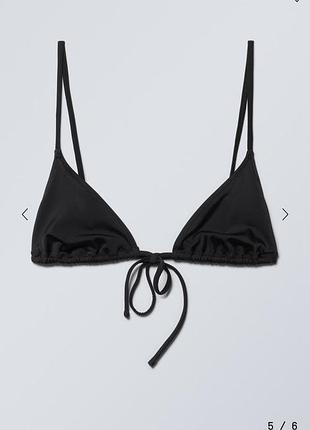 Верх купальнику чорний трикутники