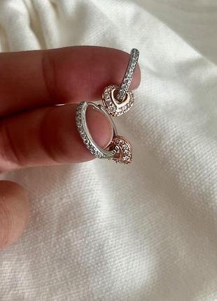 Дуже стильні гарні сережки в стилі pandora сережки кільця