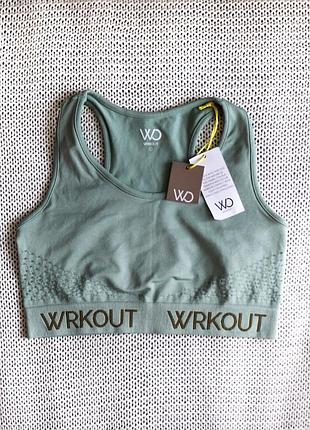 Новый мятный спортивный топ wrkout, размер l