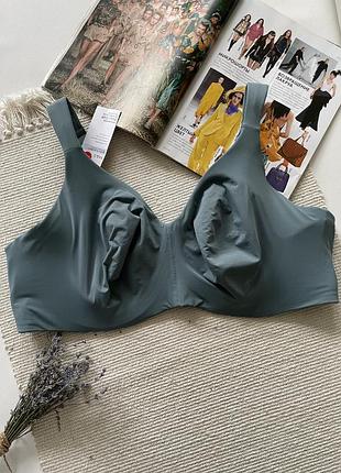 44f/100f гладенький безшовний бюстгальтер-топ  на широких бретелях  на щільному підкладі marks & spencer