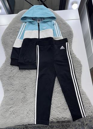 Костюм кофта худі зіпка лосини adidas для дівчинки 3-4 роки
