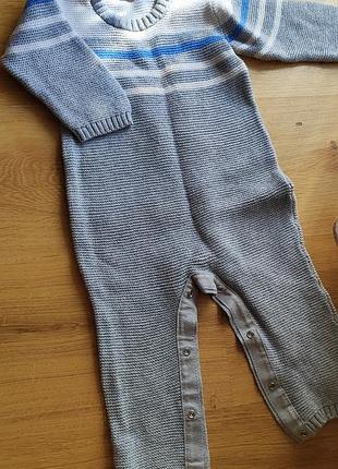 Теплий в'язаний чоловічок комбінезон lupilu дитячий