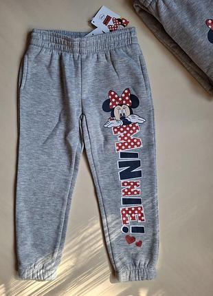 Теплые брюки с флисовым напылением disney minnie mouse