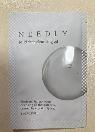 М'яка олія для глибокого очищення шкіри needly mild deep cleansing oil, 3 мл