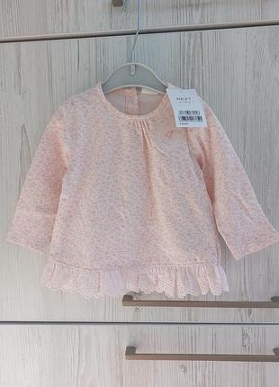 Брендовая кофточка реглан с кружевом