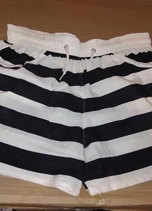 Шорты женские полосатые черно белые