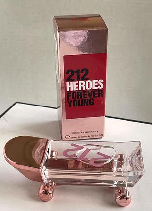 Оригінал. мініатюра 7 мл . 212 heroes forever young від carolina herrera