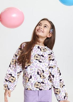 Світшот disney бавовна мінні маус кофта кофточка кофтинка