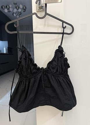 Топ чорний zara