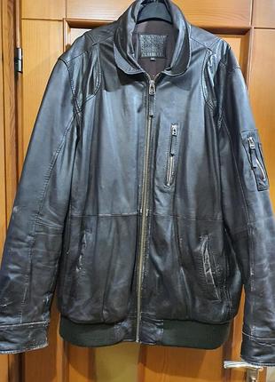 Бомбер куртка  ross&cole
кожа натуральная большой размер