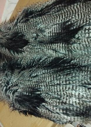 Медовая желетка серая черная белая шикарная женская шубка