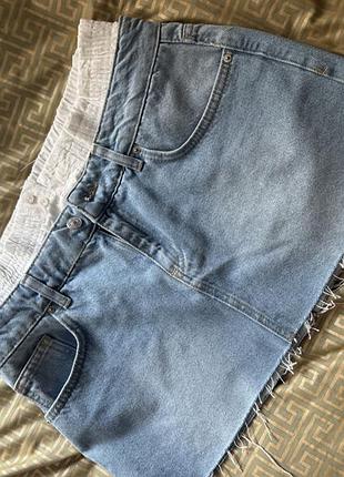 Юбка джинсовая мини женская