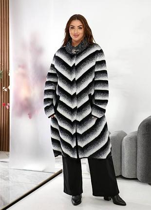 Женское пальто из альпаки до 58 размера