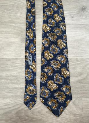 Галстук yves saint laurent шелк винтаж 90 оригинал