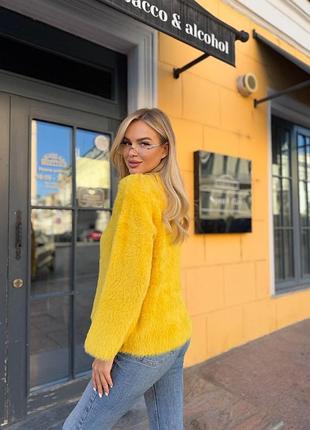 Яскравий светр альпака жовтий светр альпака кофта альпака