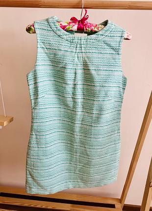 Твідова сукня кольору тіфані розміру m